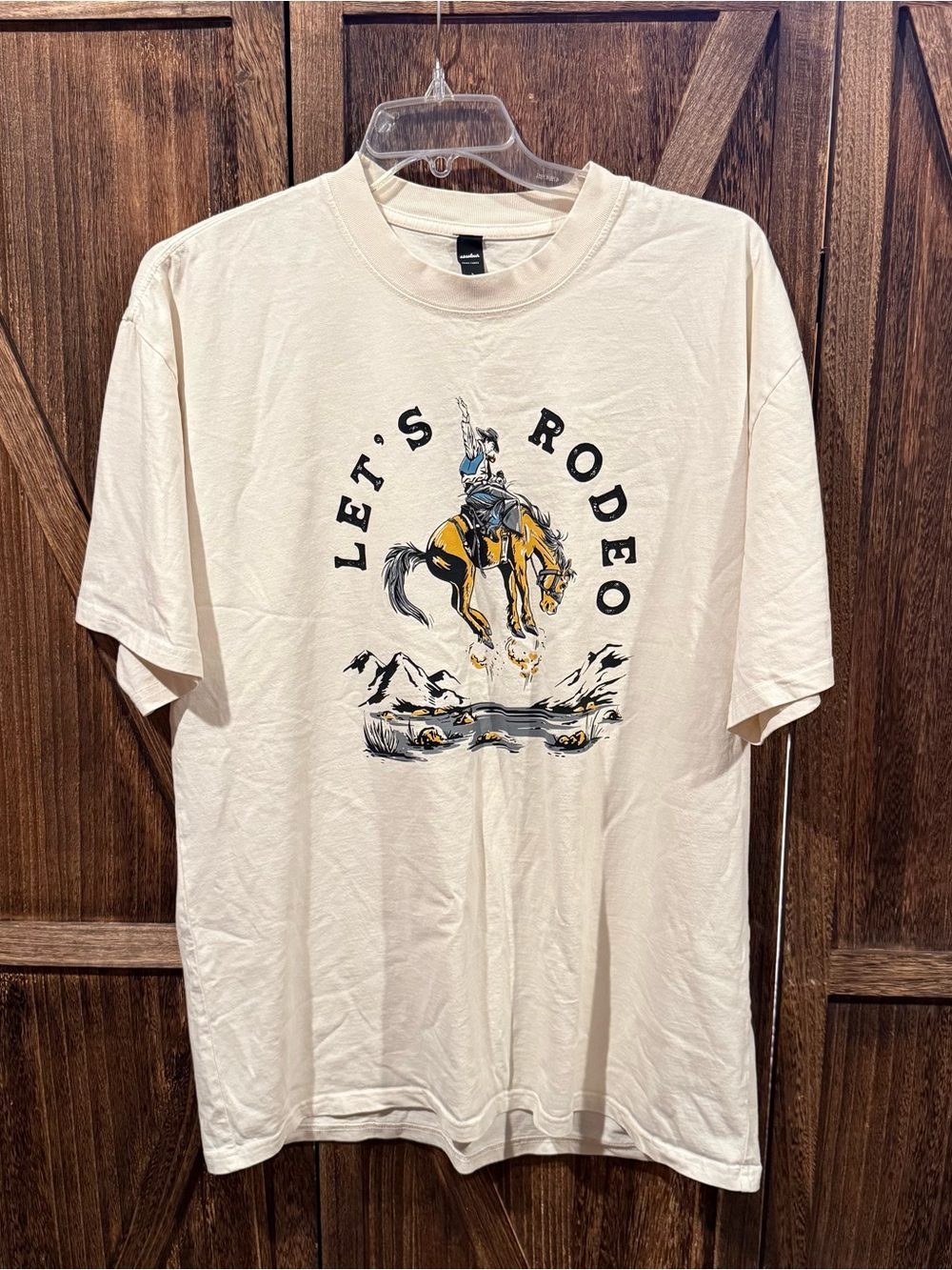 Let's Rodeo Graphic Tee - Cream NWOT